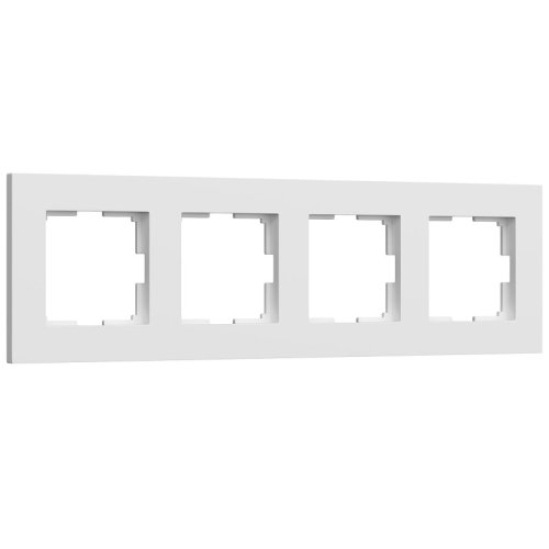 Рамка универсальная Werkel Slab 4-м. белый матовы фото Рамка универсальная Werkel Slab 4-м. белый матовы картинка